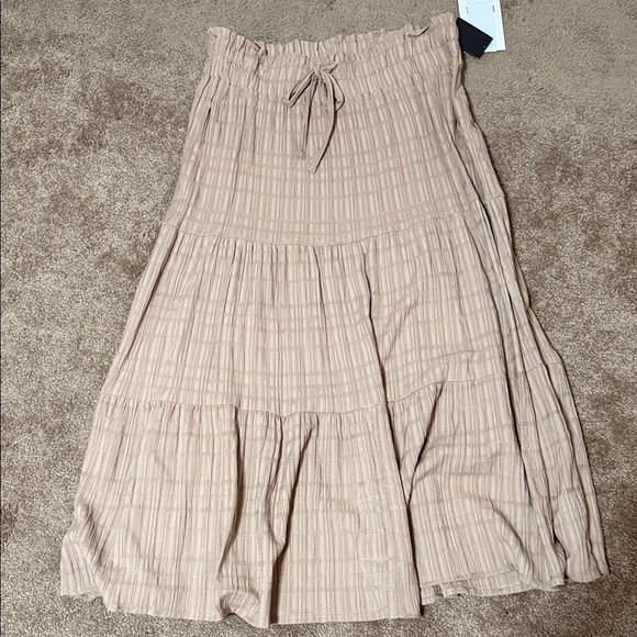Celebrity Pink Dresses & Skirts - Celebrity Pink Tan Midi Skirt